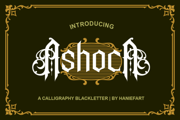Ashoca: A Hand-Drawn Blackletter Font That Feels Both Timeless and Tactile