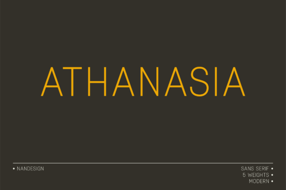 Athanasia Font: Clean, Elegant Sans Serif for Handmade Brands