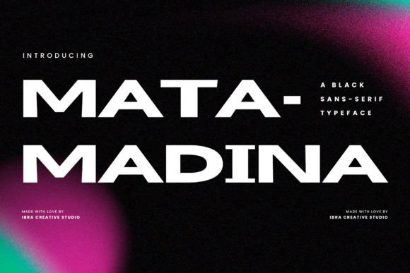 Matamadina: A Clean, Bold Sans Serif Font for Handmade Brands